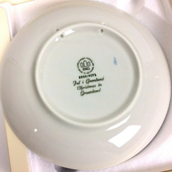 Bing & Grondahl Copenhagen Porcelain Christmas In Greenland Plate 1972 Denmark - Picture 3 of 5